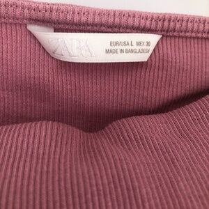 Zara - Mauve Pink Ribbed Tank